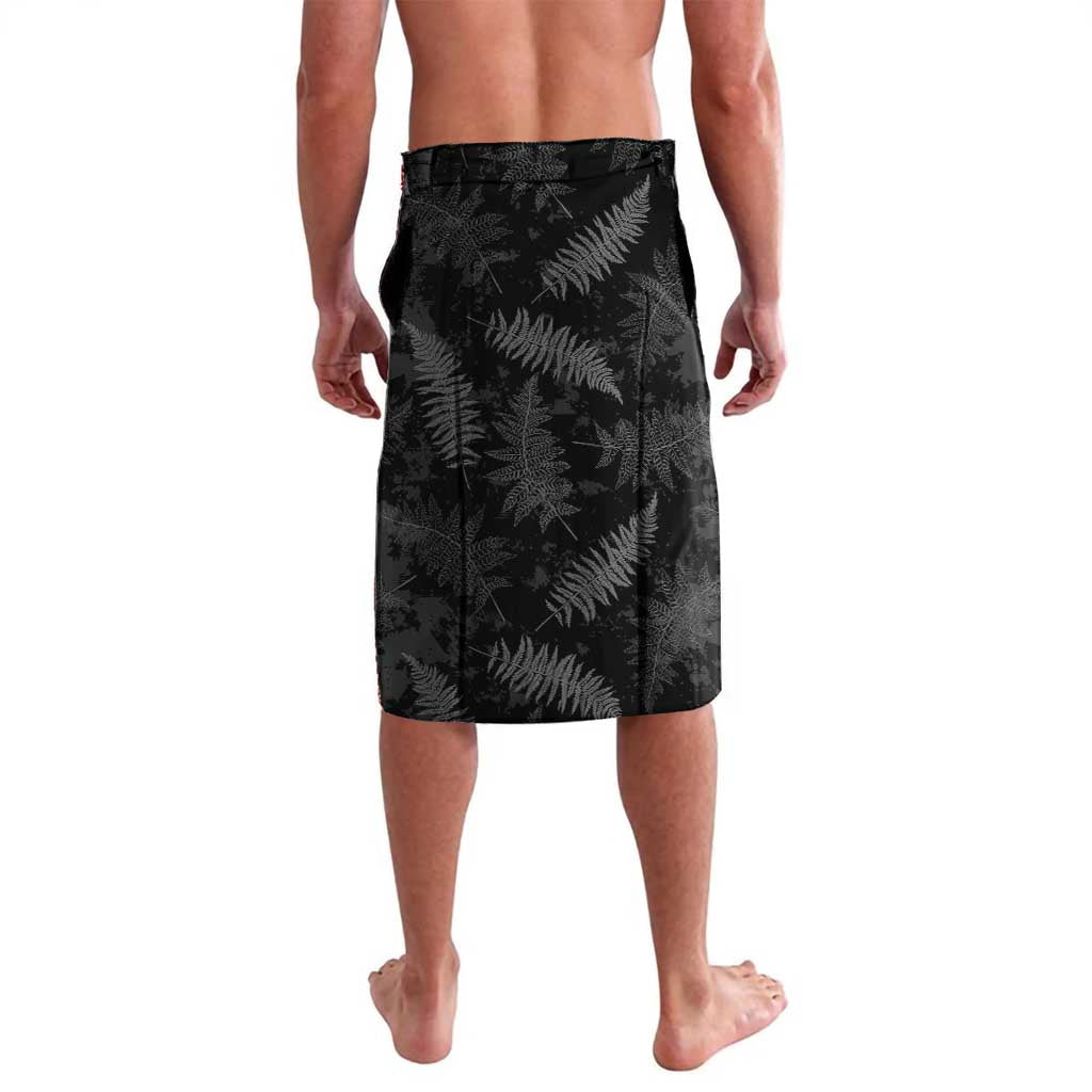 Custom New Zealand Silver Fern Football Lavalava Go Aotearoa Grunge Black - Polynesian Pride