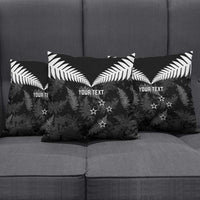 Custom New Zealand Silver Fern Football Pillow Cover Go Aotearoa Grunge Black LT14 - Polynesian Pride