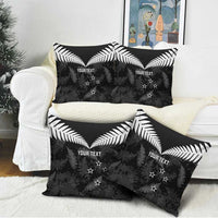 Custom New Zealand Silver Fern Football Pillow Cover Go Aotearoa Grunge Black LT14 - Polynesian Pride