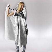Custom New Zealand Silver Fern Football Hooded Blanket Go Aotearoa Grunge White LT14 - Polynesian Pride