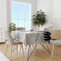 Custom New Zealand Silver Fern Football Tablecloth Go Aotearoa Grunge White LT14 - Polynesian Pride