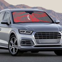 Custom New Caledonia Football Auto Sun Shade Allez Les Cagous Grey Version - Polynesian Pride