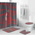 Custom New Caledonia Football Bathroom Set Allez Les Cagous Grey Version - Polynesian Pride