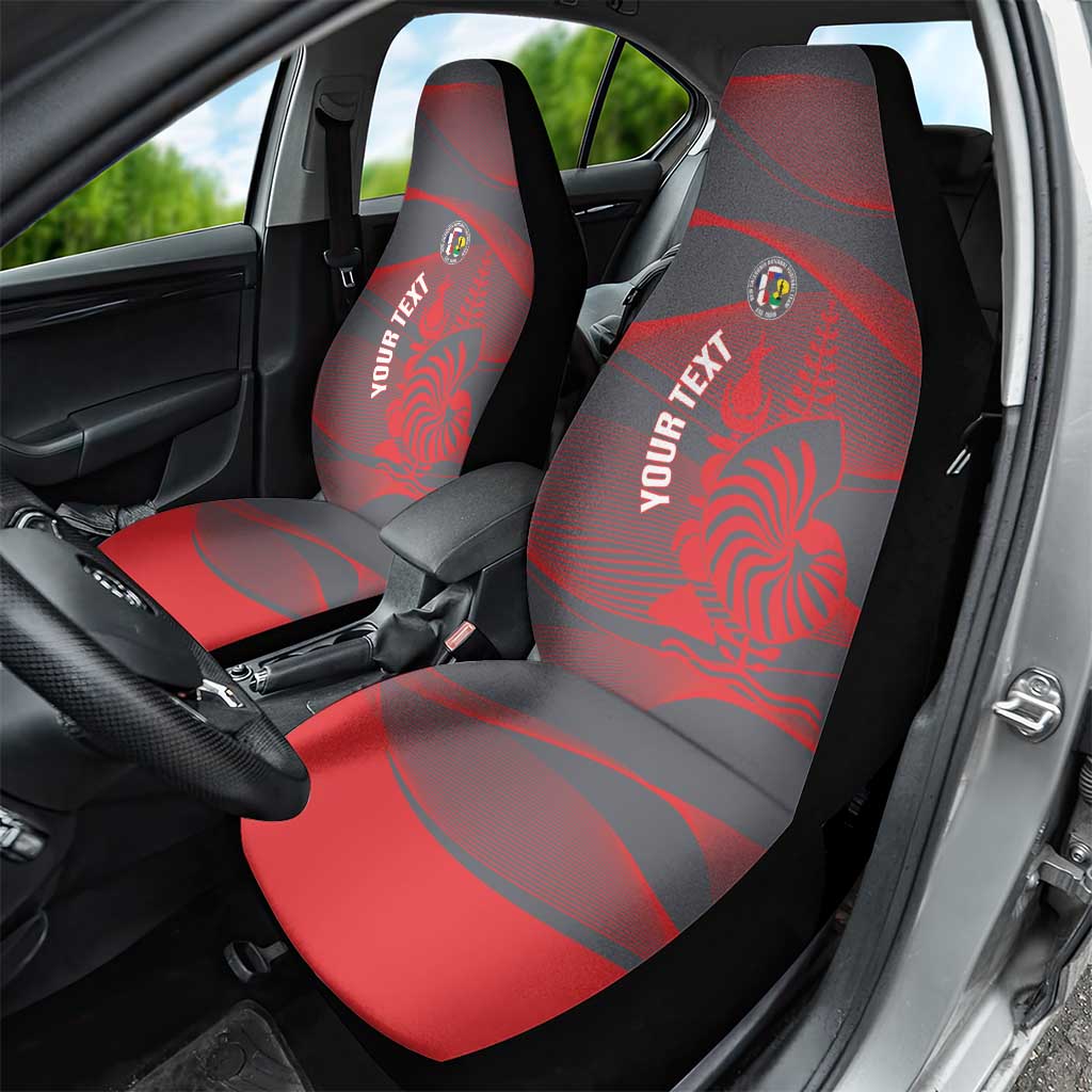 Custom New Caledonia Football Car Seat Cover Allez Les Cagous Grey Version - Polynesian Pride
