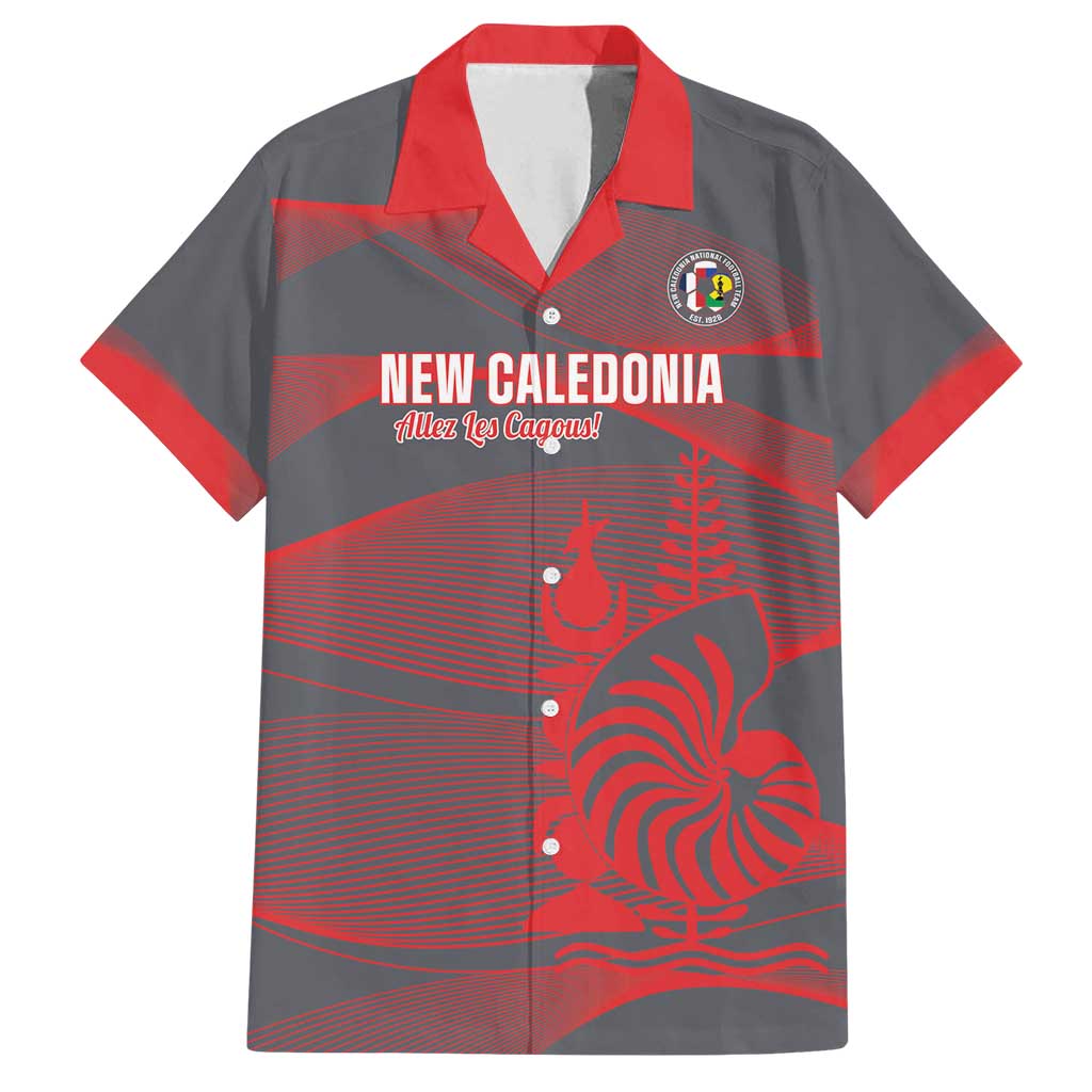 Custom New Caledonia Football Family Matching Long Sleeve Bodycon Dress and Hawaiian Shirt Allez Les Cagous Grey Version LT14 Dad's Shirt - Short Sleeve Grey - Polynesian Pride