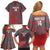 Custom New Caledonia Football Family Matching Off Shoulder Short Dress and Hawaiian Shirt Allez Les Cagous Grey Version - Polynesian Pride