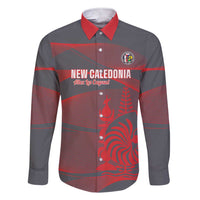 Custom New Caledonia Football Family Matching Short Sleeve Bodycon Dress and Hawaiian Shirt Allez Les Cagous Grey Version LT14 Dad's Shirt - Long Sleeve Grey - Polynesian Pride