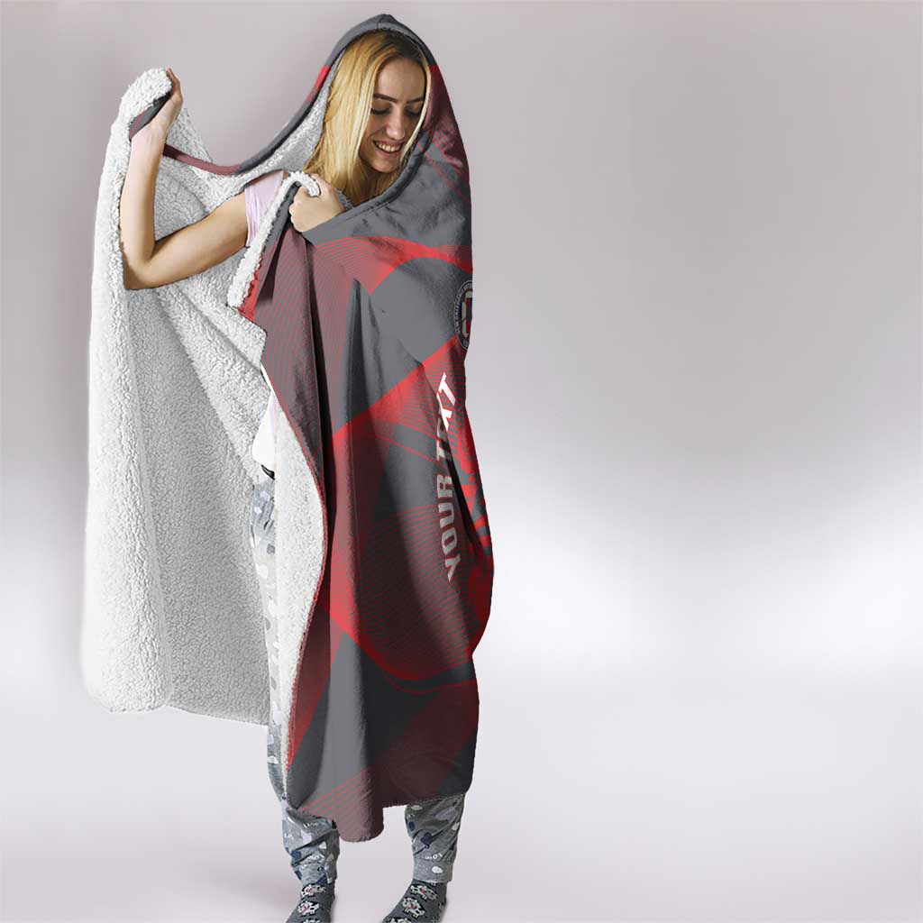 Custom New Caledonia Football Hooded Blanket Allez Les Cagous Grey Version - Polynesian Pride