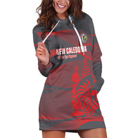 Custom New Caledonia Football Hoodie Dress Allez Les Cagous Grey Version LT14 Grey - Polynesian Pride