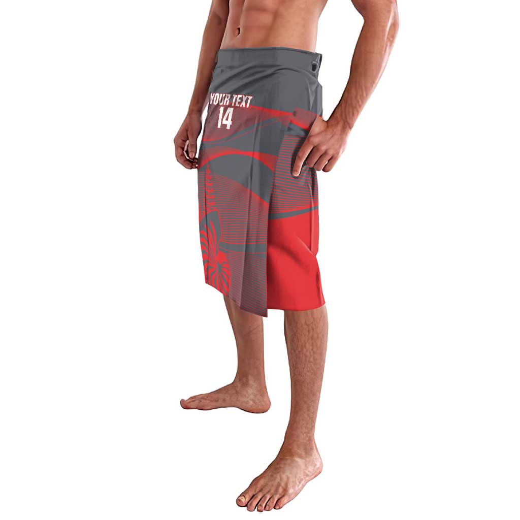 Custom New Caledonia Football Lavalava Allez Les Cagous Grey Version - Polynesian Pride