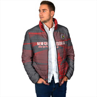 Custom New Caledonia Football Padded Jacket Allez Les Cagous Grey Version - Polynesian Pride