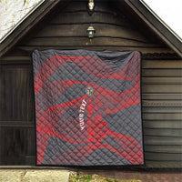 Custom New Caledonia Football Quilt Allez Les Cagous Grey Version - Polynesian Pride