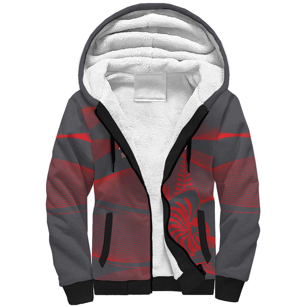 Custom New Caledonia Football Sherpa Hoodie Allez Les Cagous Grey Version LT14 Unisex Grey - Polynesian Pride