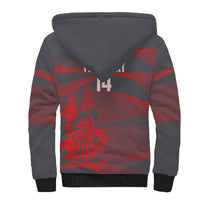 Custom New Caledonia Football Sherpa Hoodie Allez Les Cagous Grey Version LT14 - Polynesian Pride