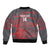 Custom New Caledonia Football Sleeve Zip Bomber Jacket Allez Les Cagous Grey Version - Polynesian Pride