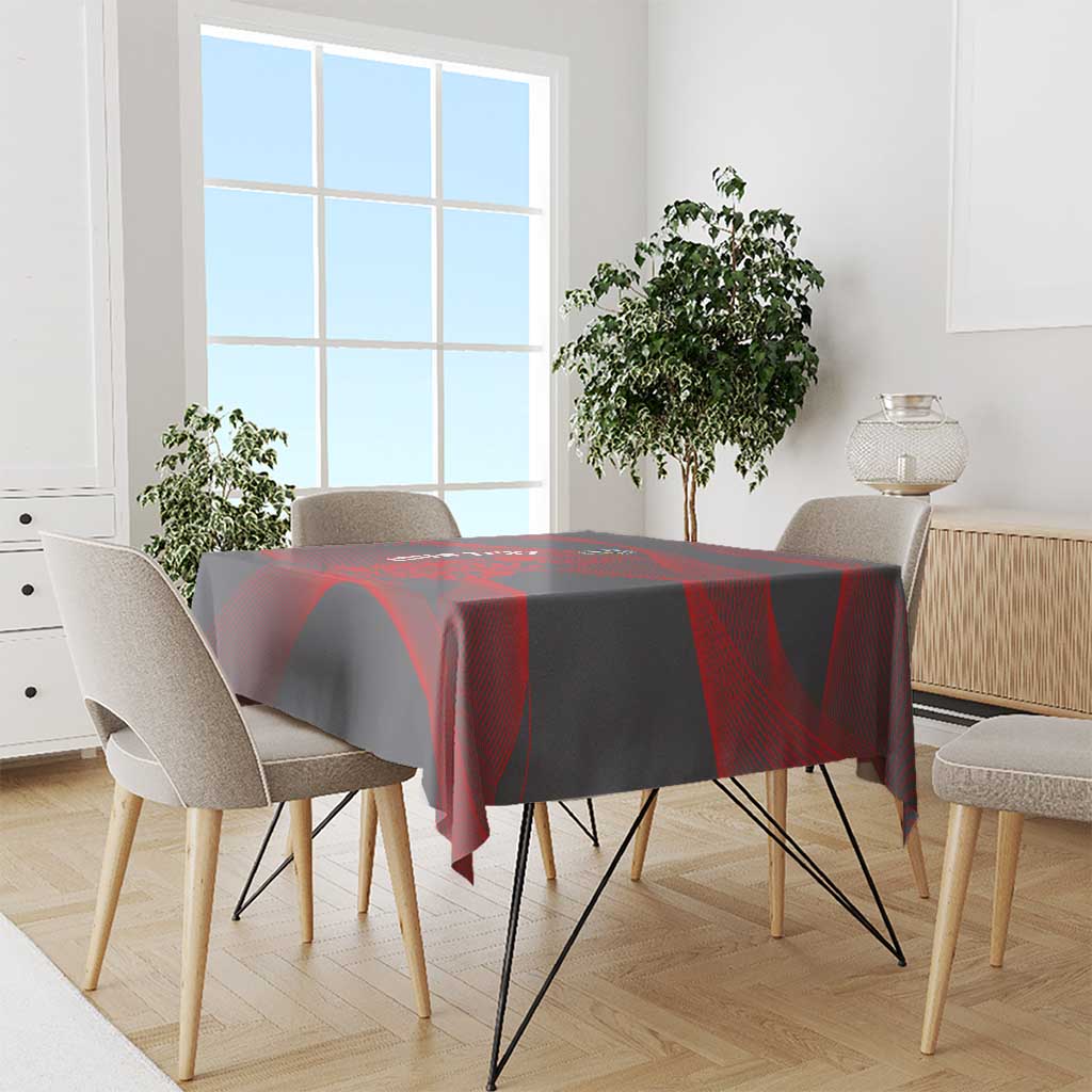 Custom New Caledonia Football Tablecloth Allez Les Cagous Grey Version - Polynesian Pride