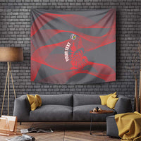 Custom New Caledonia Football Tapestry Allez Les Cagous Grey Version LT14 Grey - Polynesian Pride