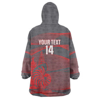 Custom New Caledonia Football Wearable Blanket Hoodie Allez Les Cagous Grey Version LT14 - Polynesian Pride