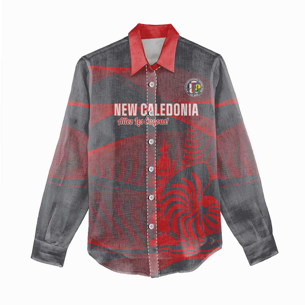 Custom New Caledonia Football Women Casual Shirt Allez Les Cagous Grey Version LT14 - Polynesian Pride