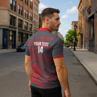 Custom New Caledonia Football Zipper Polo Shirt Allez Les Cagous Grey Version LT14 - Polynesian Pride