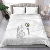 Custom New Caledonia Football Bedding Set Allez Les Cagous White Version LT14 - Polynesian Pride