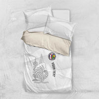 Custom New Caledonia Football Bedding Set Allez Les Cagous White Version LT14 US Twin 172cm x 218cm White - Polynesian Pride