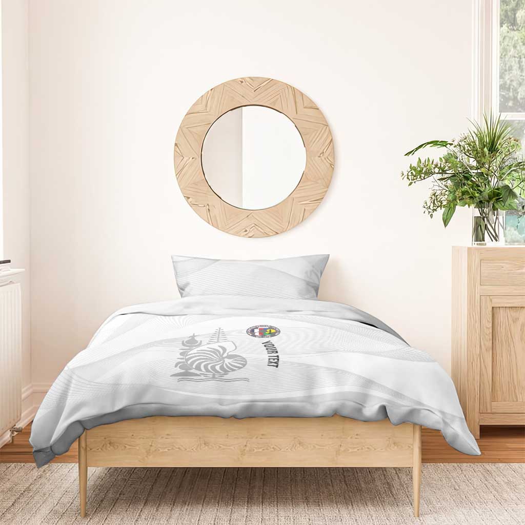 Custom New Caledonia Football Bedding Set Allez Les Cagous White Version LT14 - Polynesian Pride