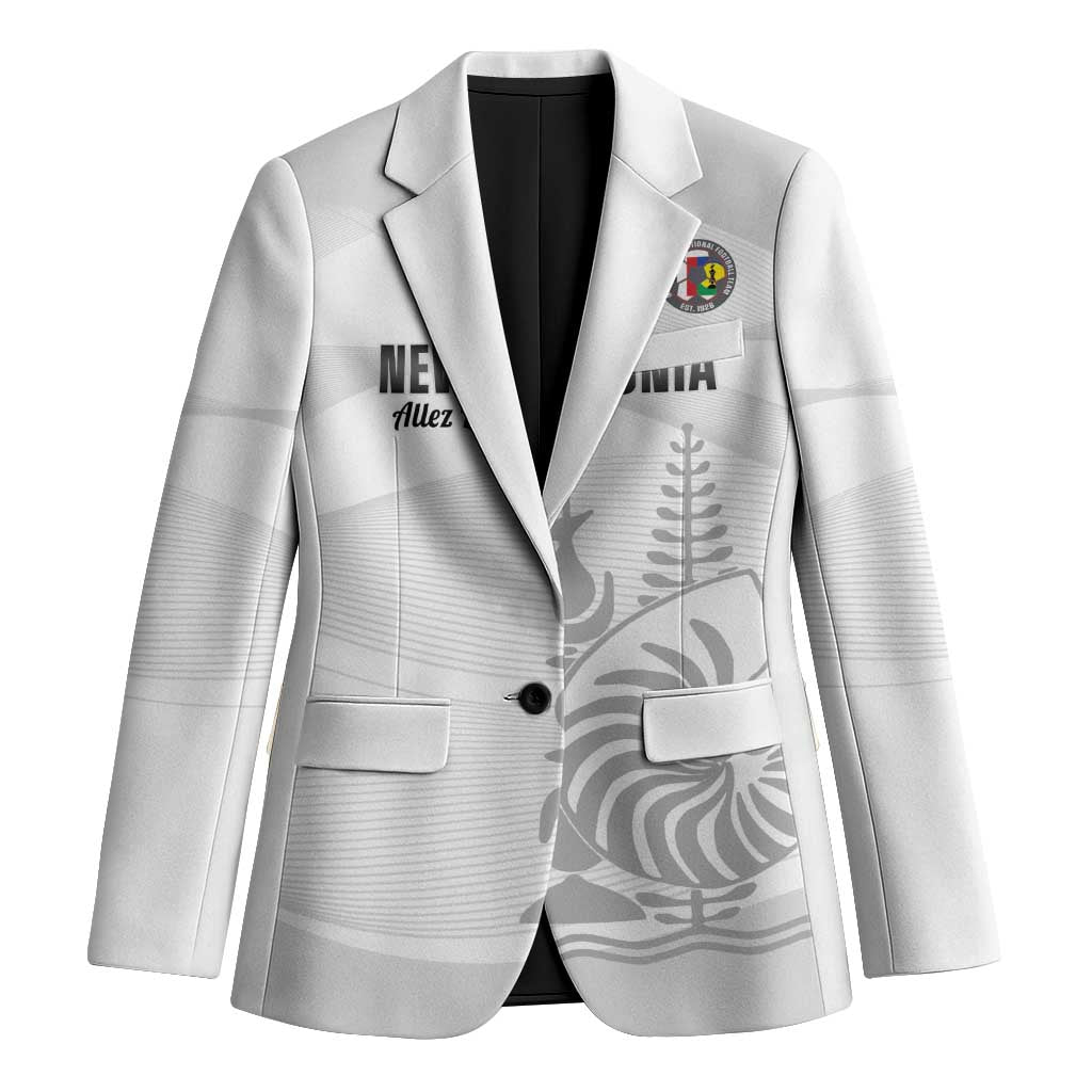 Custom New Caledonia Football Blazer Allez Les Cagous White Version LT14 Unisex White - Polynesian Pride