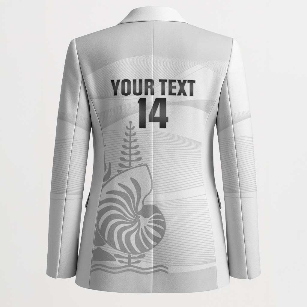 Custom New Caledonia Football Blazer Allez Les Cagous White Version LT14 - Polynesian Pride