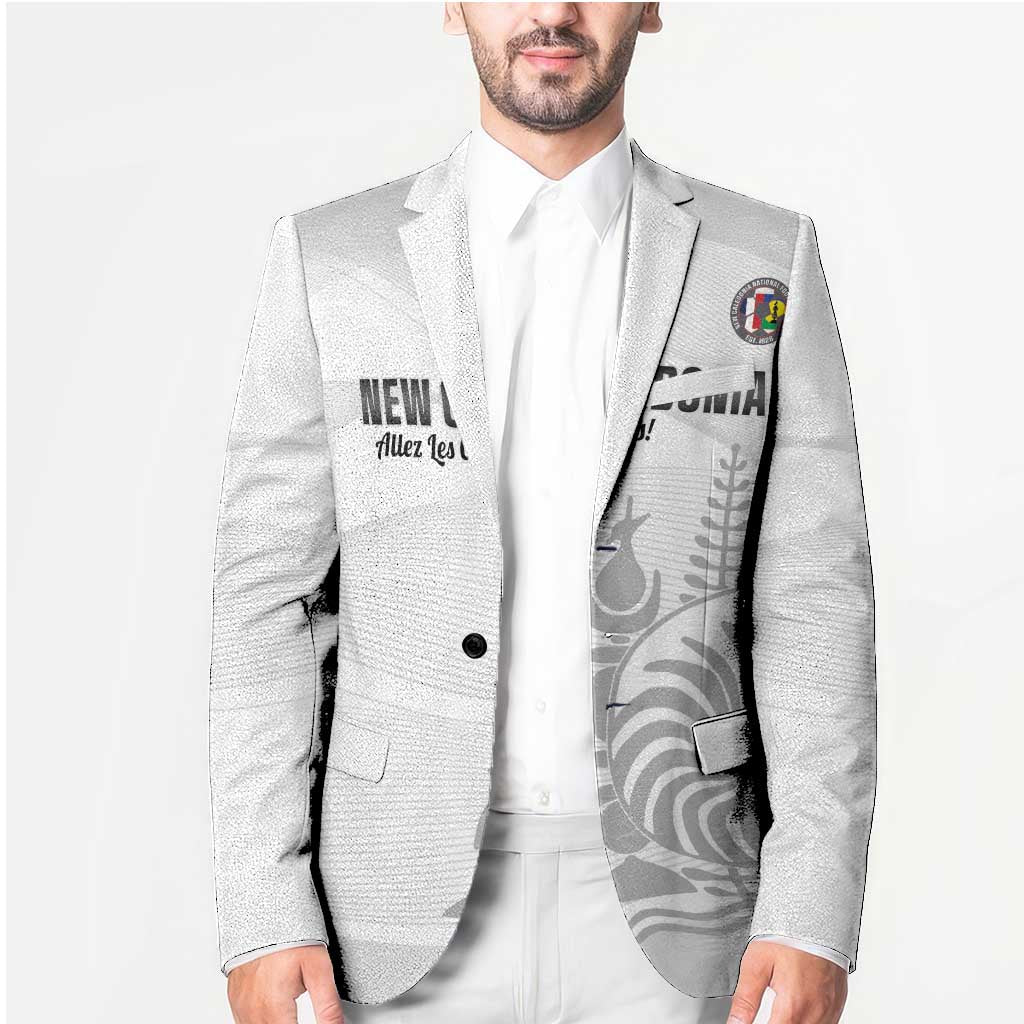 Custom New Caledonia Football Blazer Allez Les Cagous White Version LT14 - Polynesian Pride