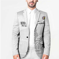 Custom New Caledonia Football Blazer Allez Les Cagous White Version LT14 - Polynesian Pride