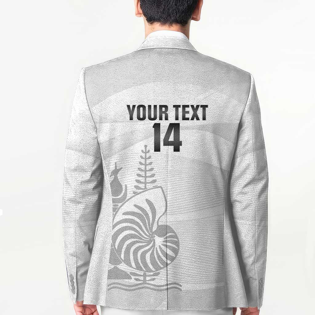 Custom New Caledonia Football Blazer Allez Les Cagous White Version LT14 - Polynesian Pride