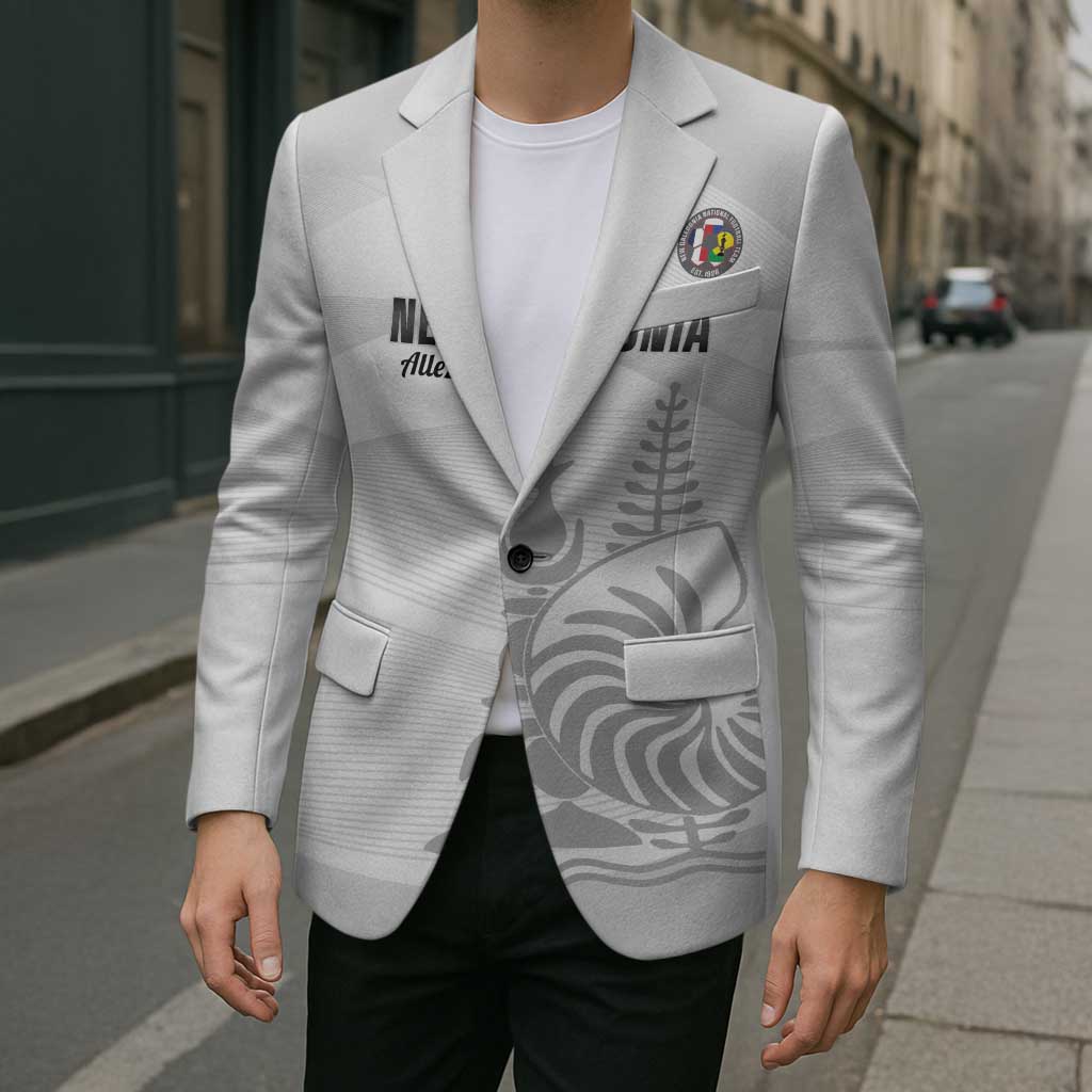 Custom New Caledonia Football Blazer Allez Les Cagous White Version LT14 - Polynesian Pride