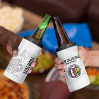 Custom New Caledonia Football 4 in 1 Can Cooler Tumbler Allez Les Cagous White Version LT14 - Polynesian Pride