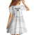 Custom New Caledonia Football Family Matching Mermaid Dress and Hawaiian Shirt Allez Les Cagous White Version - Polynesian Pride