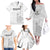 Custom New Caledonia Football Family Matching Off The Shoulder Long Sleeve Dress and Hawaiian Shirt Allez Les Cagous White Version - Polynesian Pride