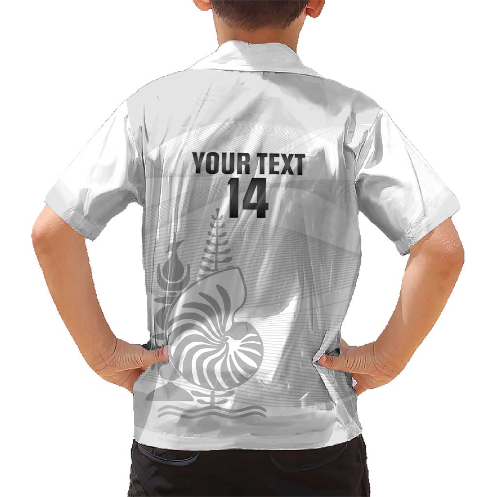 Custom New Caledonia Football Family Matching Short Sleeve Bodycon Dress and Hawaiian Shirt Allez Les Cagous White Version LT14 - Polynesian Pride