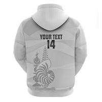 Custom New Caledonia Football Hoodie Allez Les Cagous White Version - Polynesian Pride