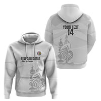 Custom New Caledonia Football Hoodie Allez Les Cagous White Version - Polynesian Pride