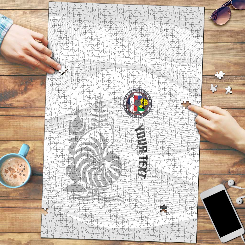 Custom New Caledonia Football Puzzle Allez Les Cagous White Version - Polynesian Pride