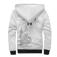 Custom New Caledonia Football Sherpa Hoodie Allez Les Cagous White Version LT14 - Polynesian Pride