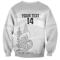 Custom New Caledonia Football Sweatshirt Allez Les Cagous White Version - Polynesian Pride