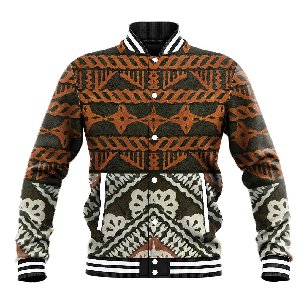 Bula Fiji Tapa Baseball Jacket Fijian Masi Vintage Vibes - Polynesian Pride