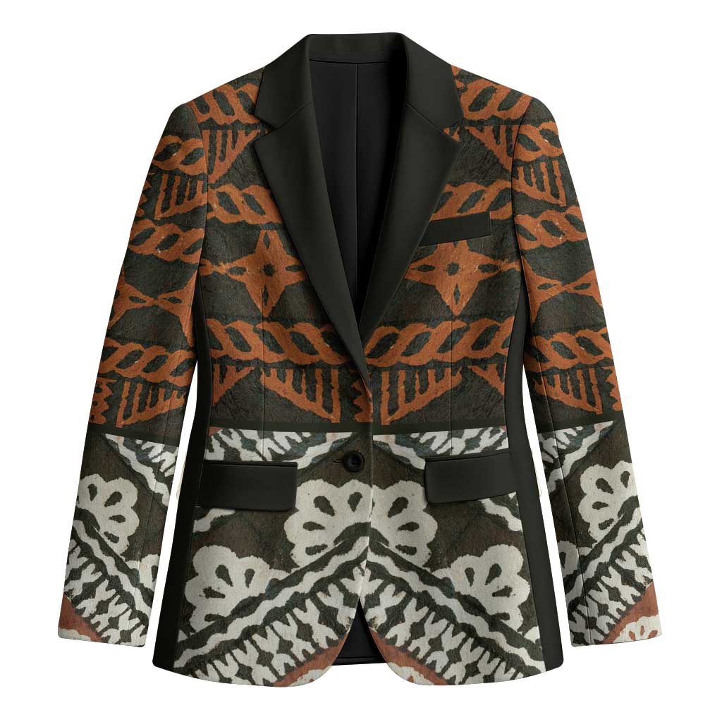 Bula Fiji Tapa Blazer Fijian Masi Vintage Vibes - Polynesian Pride