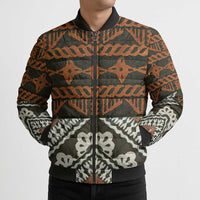 Bula Fiji Tapa Bomber Puffer Jacket Fijian Masi Vintage Vibes - Polynesian Pride