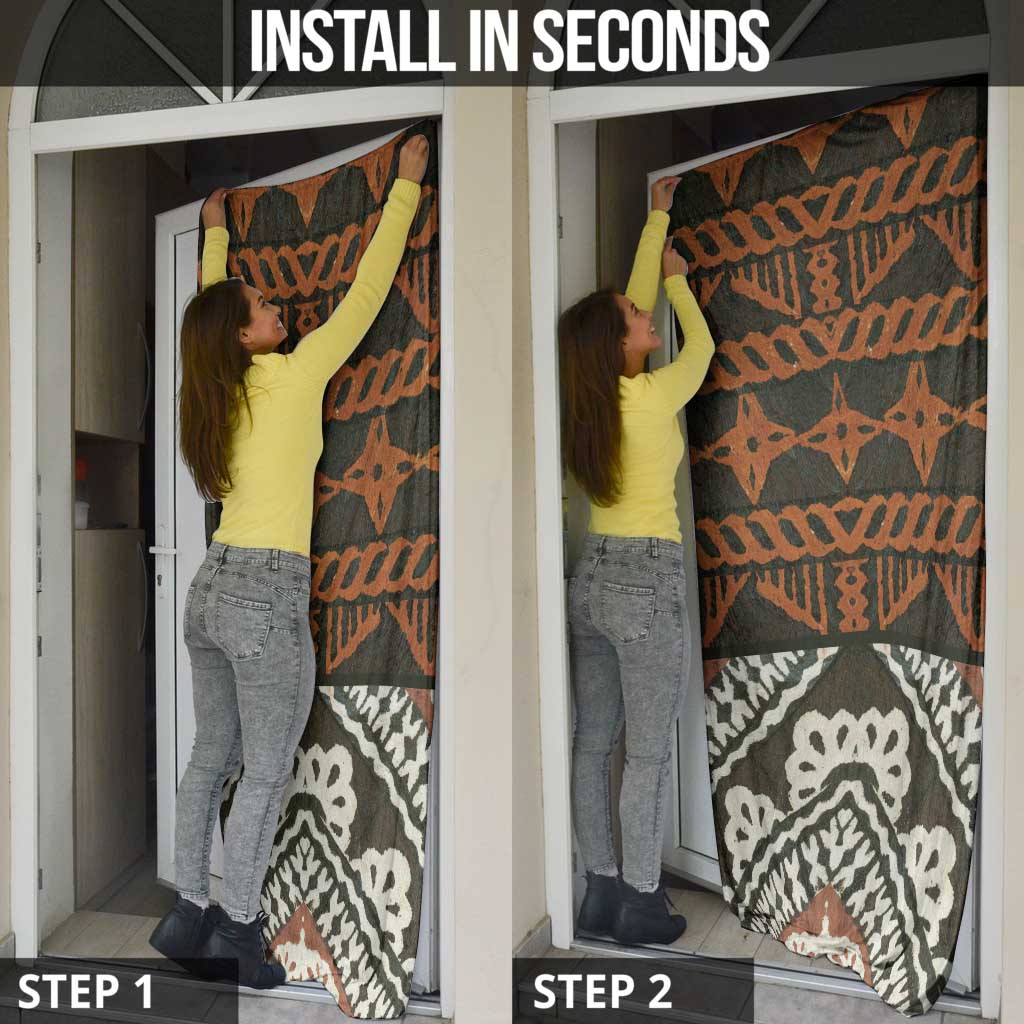 Bula Fiji Tapa Door Cover Fijian Masi Vintage Vibes - Polynesian Pride