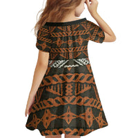 Bula Fiji Tapa Family Matching Short Sleeve Bodycon Dress and Hawaiian Shirt Fijian Masi Vintage Vibes - Polynesian Pride