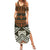 Bula Fiji Tapa Family Matching Summer Maxi Dress and Hawaiian Shirt Fijian Masi Vintage Vibes - Polynesian Pride