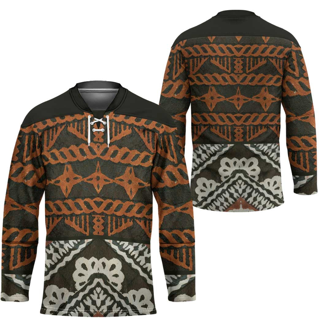 Bula Fiji Tapa Hockey Jersey Fijian Masi Vintage Vibes LT14 - Polynesian Pride