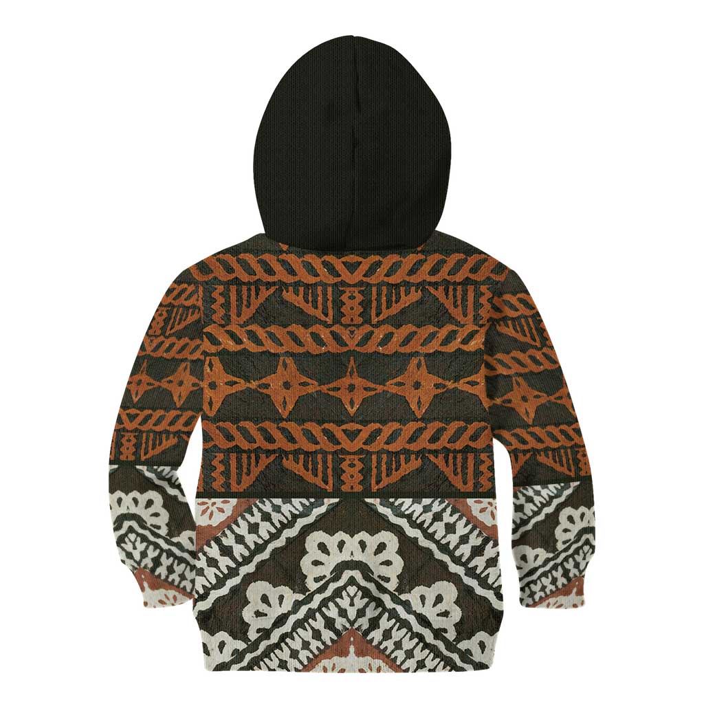 Bula Fiji Tapa Kid Hoodie Fijian Masi Vintage Vibes - Polynesian Pride